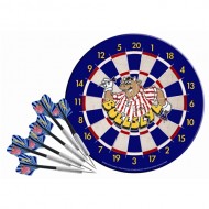 Bullseye dartboard and darts